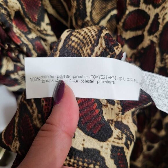 Zara Ruffled Animal Print Dress bloggers favorite Size: M - Picture 6 of 6